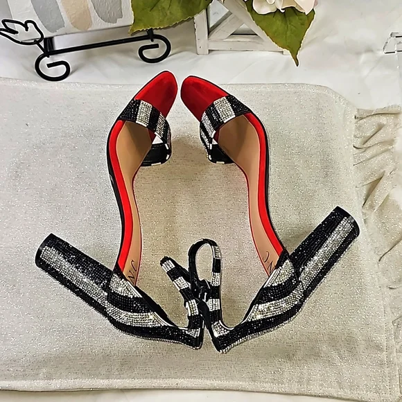 INC Black Red Stiletto Heels Elegant Wear Office wear Career Wedding - Picture 12 of 16